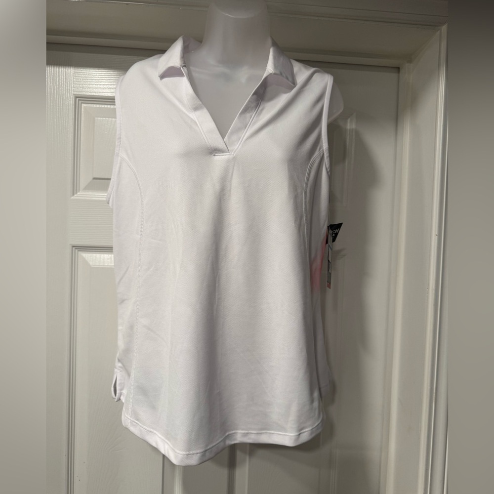 PGA Tour Airflux Moisture Wicking UPF FPU 50 Sleeveless Golf Polo NWT